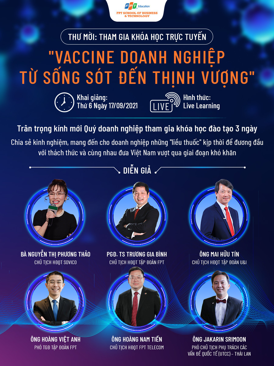 Thư mời chương trình Vaccine cho doanh nghiệp 17.9.2021