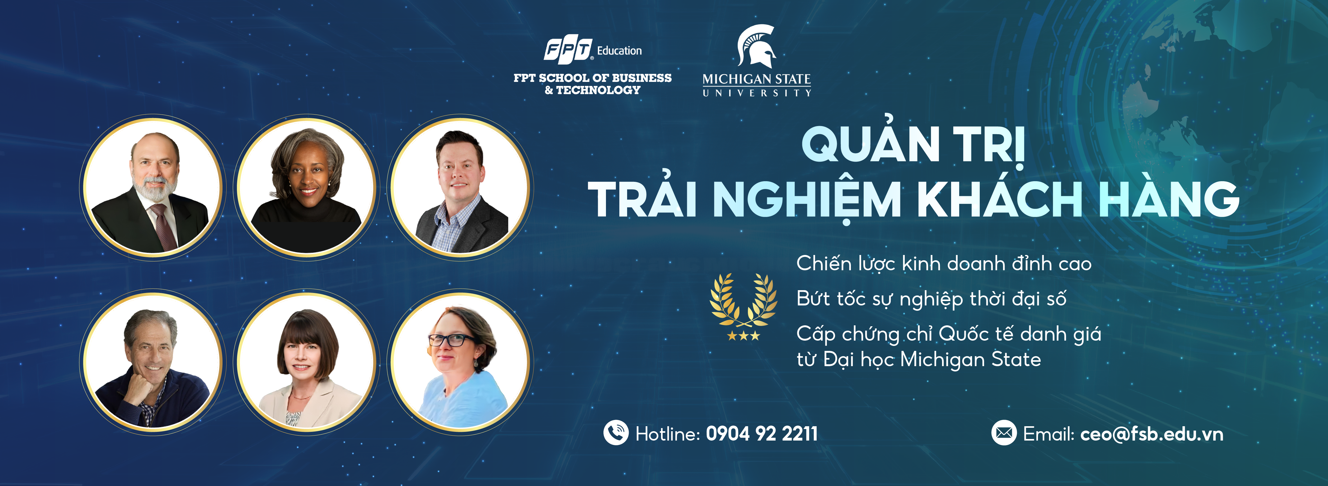 Banner khóa học CXM Quản trị trải nghiệm khách hàng cấp chứng chỉ quốc tế