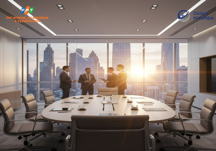 Lãnh đạo đang trao quyền cho nhân viên trong cuộc họp