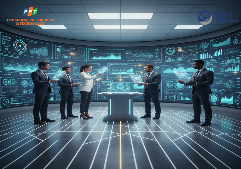 Nhân viên sử dụng phần mềm quản lý hành chính trong doanh nghiệp