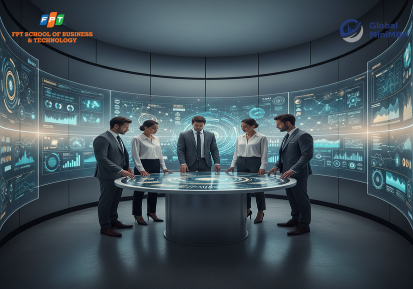 Doanh nhân đọc sách marketing hay trong văn phòng