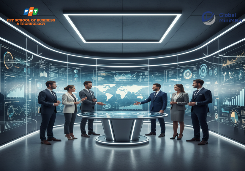 CEO phân tích dữ liệu để ra quyết định kinh doanh