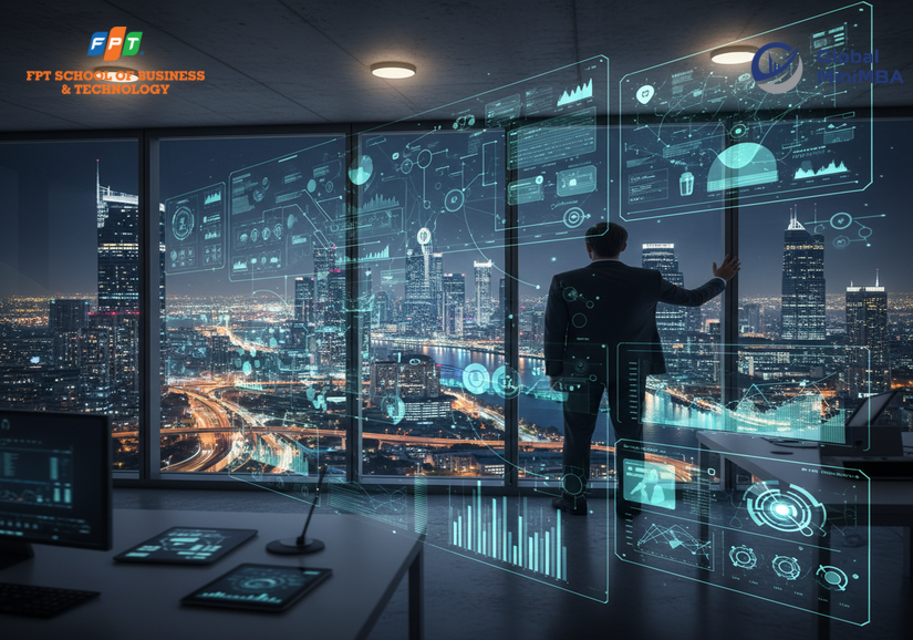 Nhân viên sử dụng hệ thống MIS tại văn phòng